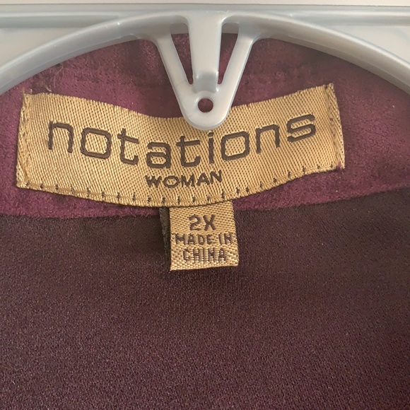 Notations Women’s Suede Shirt - Picture 3 of 4